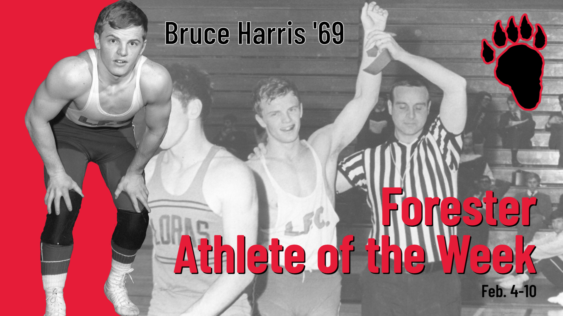 Wrestler Bruce Harris '69 Named Forester Athlete of the Week