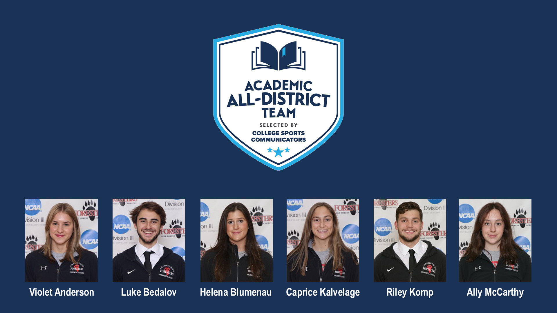 Six Foresters Earn Academic All-District® Honors in Swimming & Diving