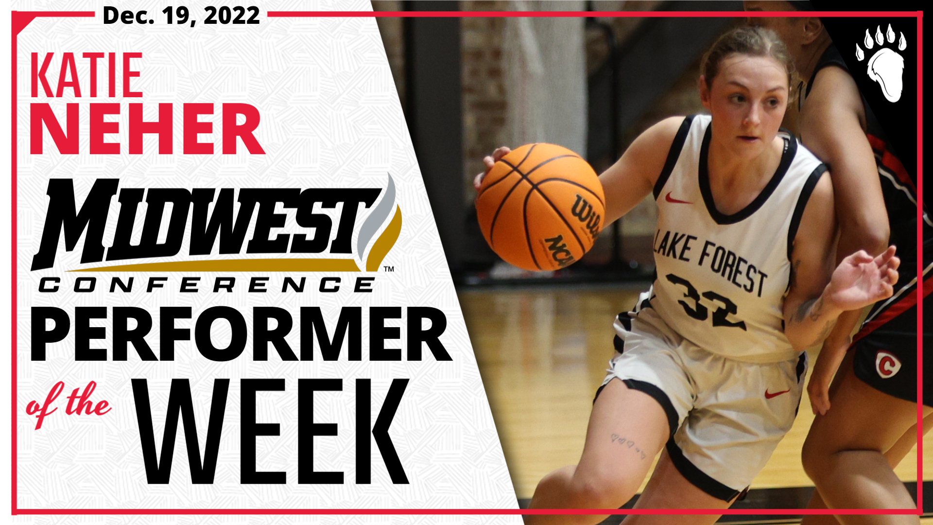 Katie Neher Earns Second MWC Performer of the Week Award this Season
