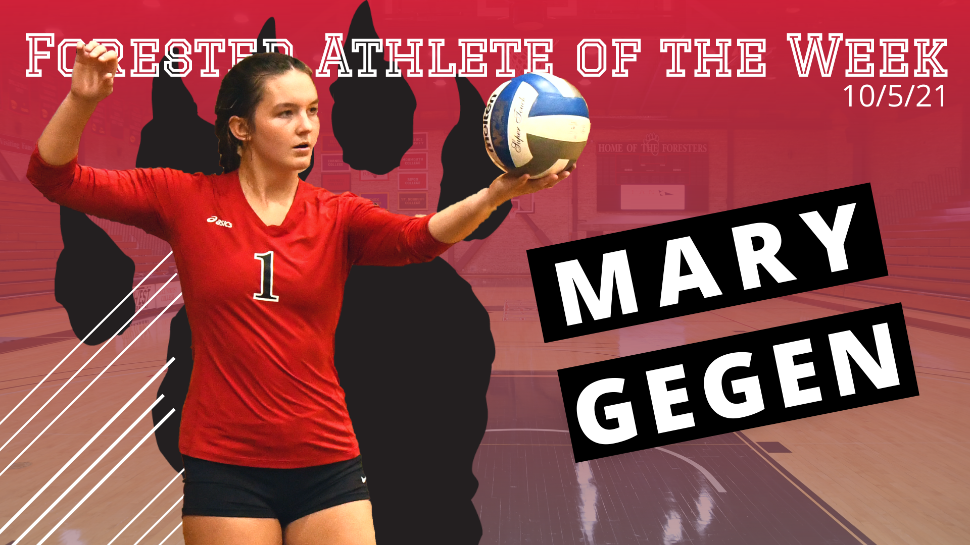 Mary Gegen Named Women's Forester Athlete of the Week Again
