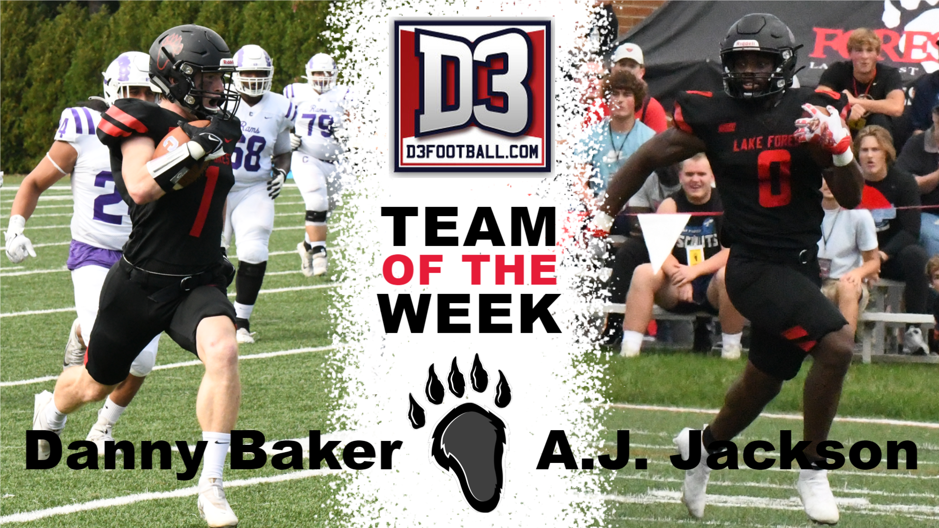 Baker and Jackson Land on D3football.com Team of the Week