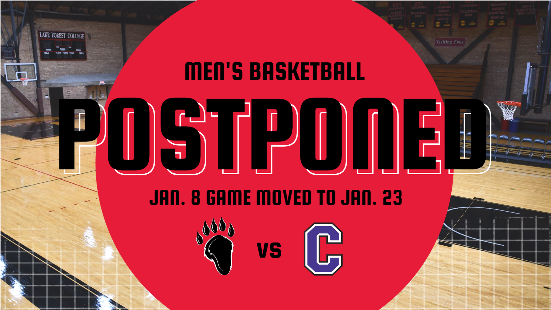Saturday's Men's Basketball Game against Cornell Postponed