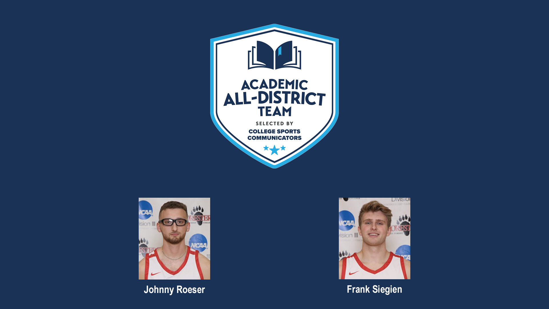 Roeser and Siegien Earn Academic All-District® Honors