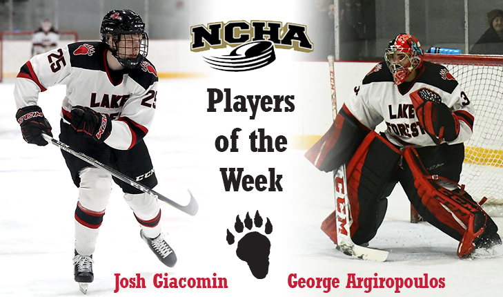 Lake Forest Sweeps NCHA Player of the Week Honors