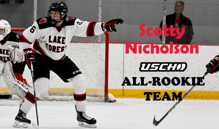 Scotty Nicholson Selected to USCHO All-Rookie Team