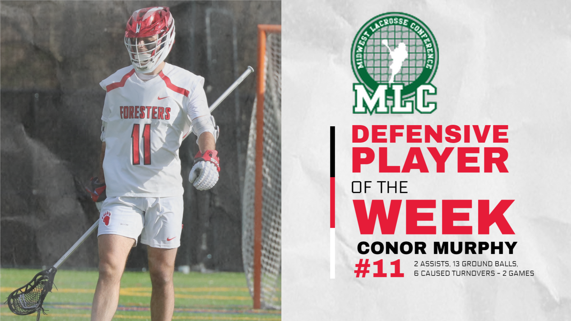 Conor Murphy Earns another MLC Defensive Player of the Week Award