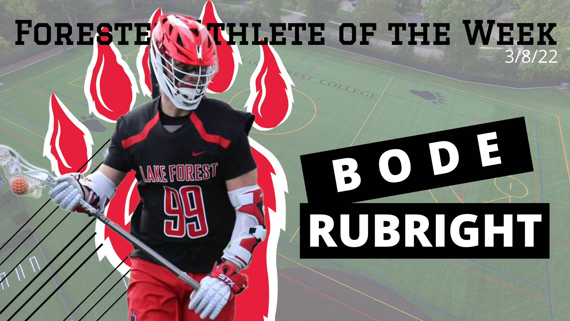 Bode Rubright Named Men's Forester Athlete of the Week