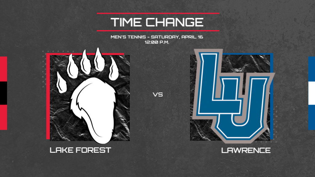 Time Change: Men's Tennis vs. Lawrence