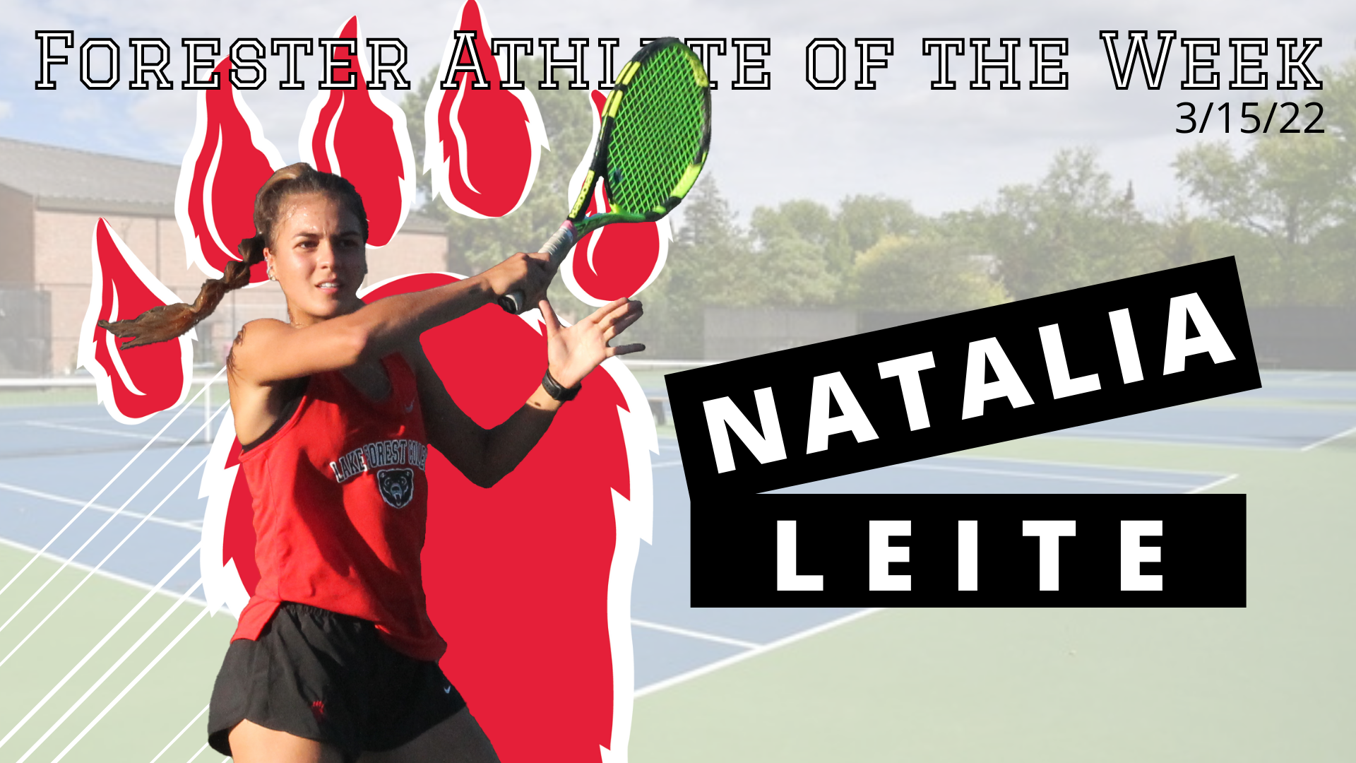 Natalia Leite Named Women's Forester Athlete of the Week