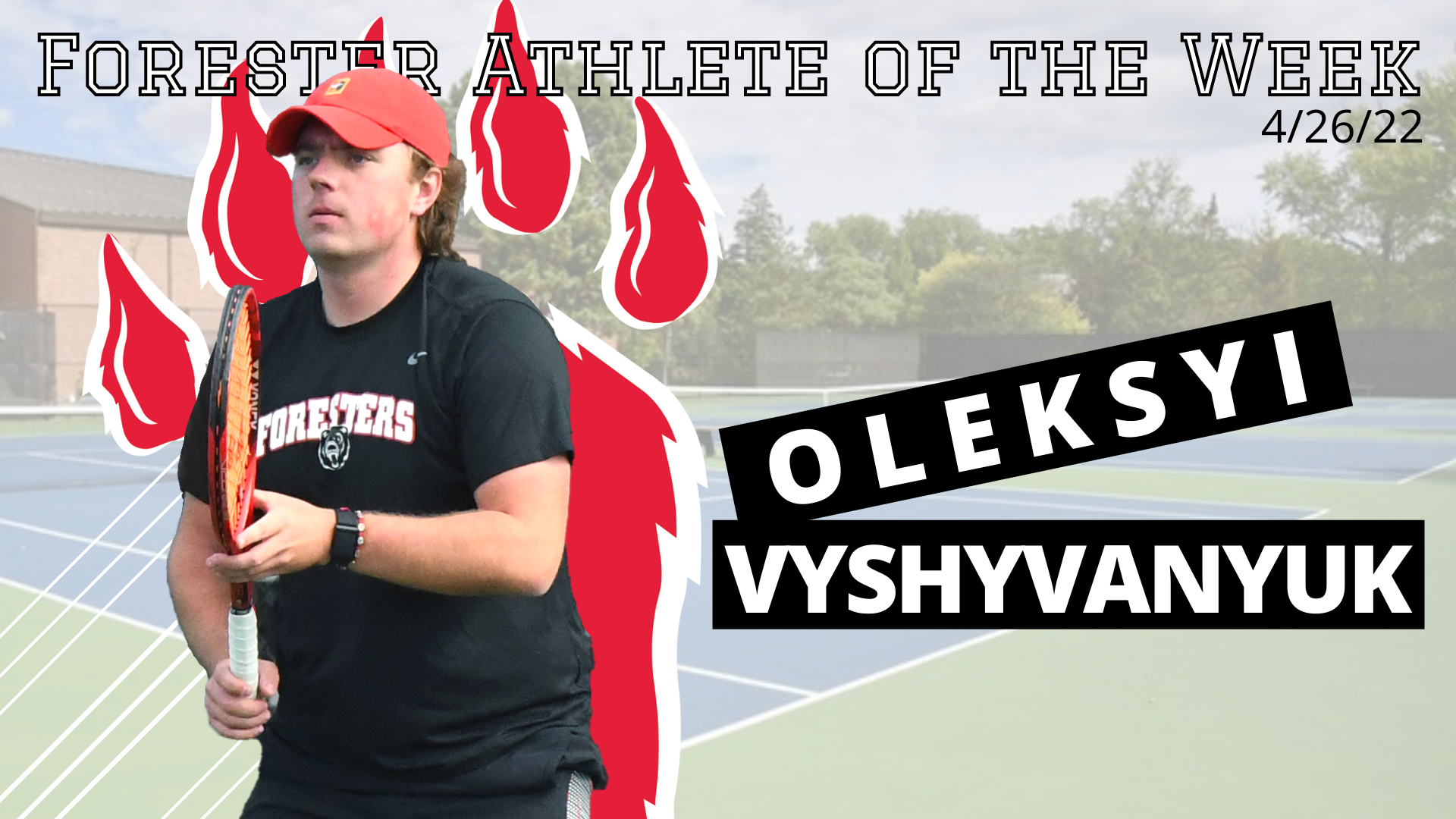 Oleksyi Vyshyvanyuk Named Men's Forester Athlete of the Week for the Fourth Time this Year