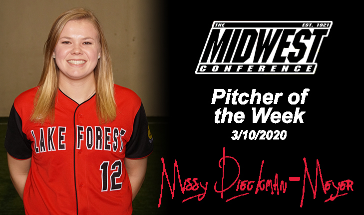 Missy Dieckman-Meyer Named MWC Pitcher of the Week