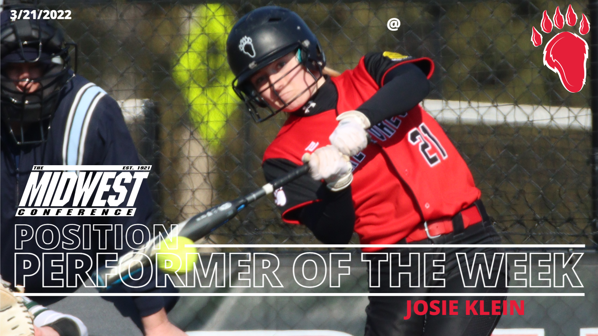 Josie Klein Repeats at MWC Position Performer of the Week