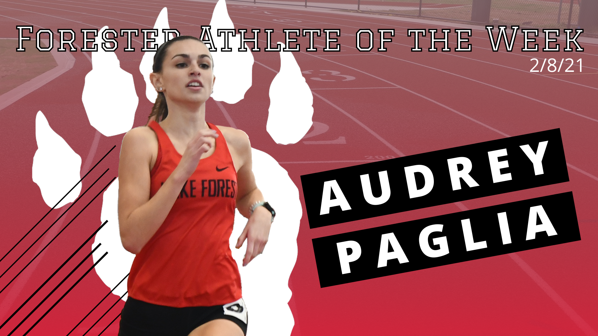 Audrey Paglia Earns Woman's Forester Athlete of the Week Honors