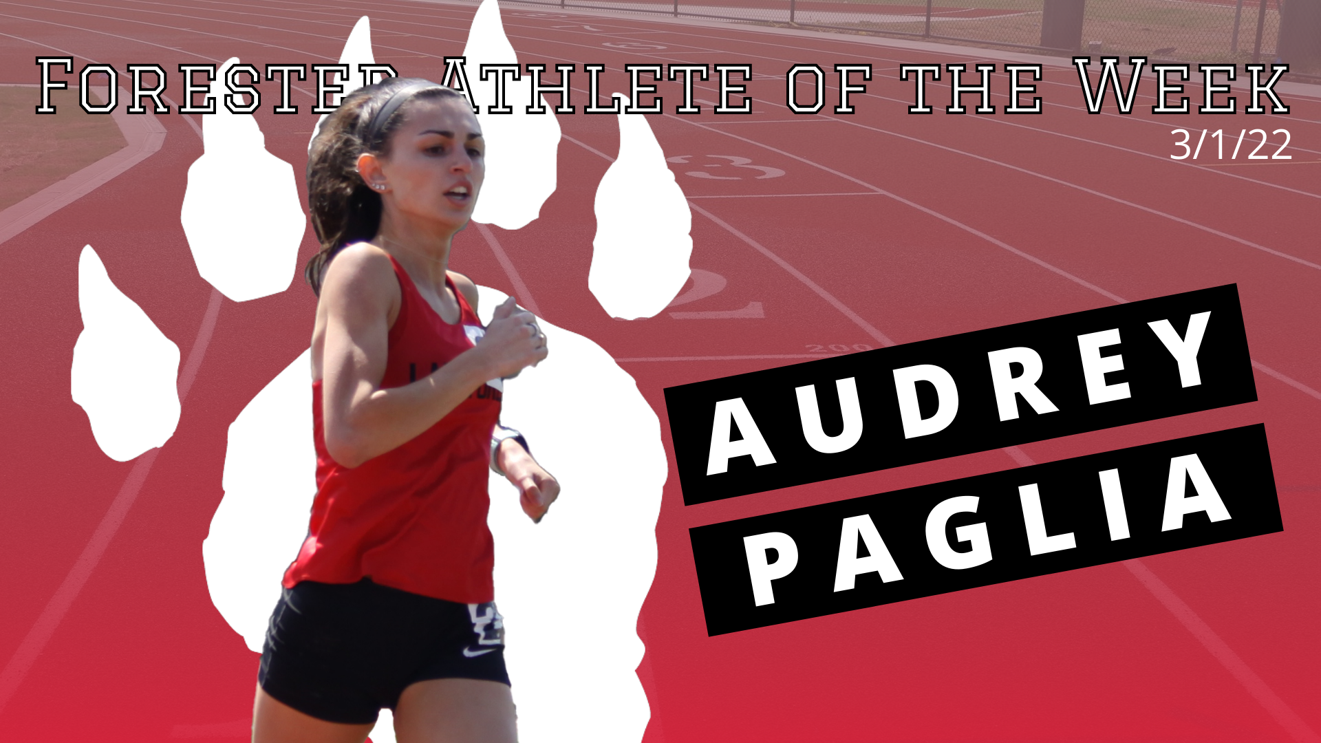 Paglia Earns Women's Forester Athlete of the Week Honors Again