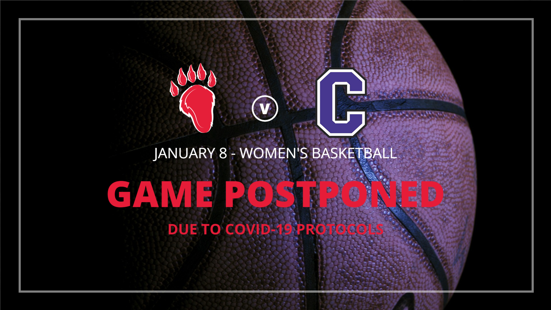 Saturday's Women's Basketball Game against Cornell Postponed