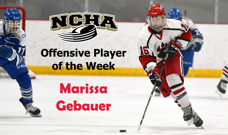 Marissa Gebauer Named NCHA Offensive Player of the Week