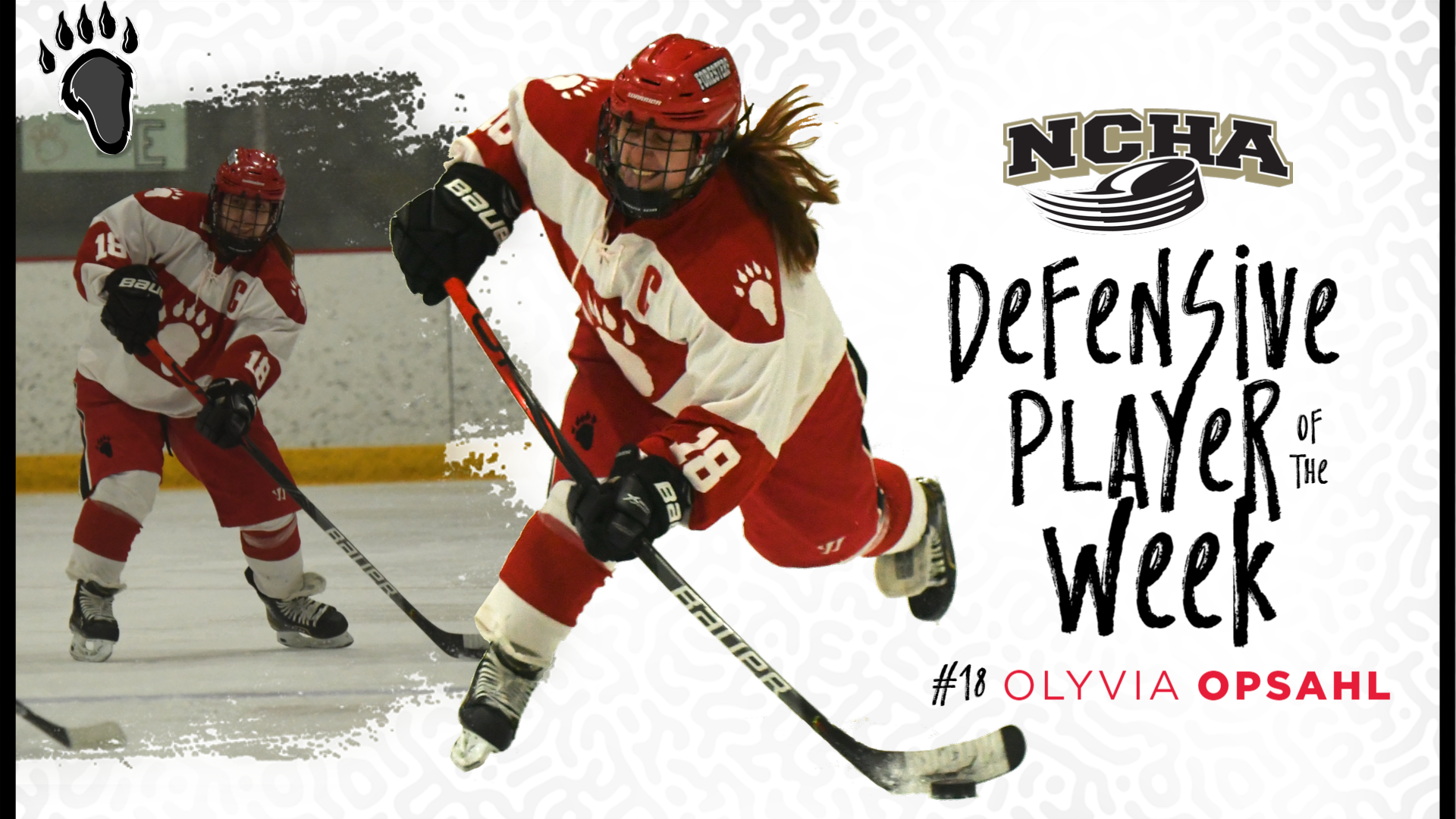 Olyvia Opsahl Named NCHA Defensive Player of the Week