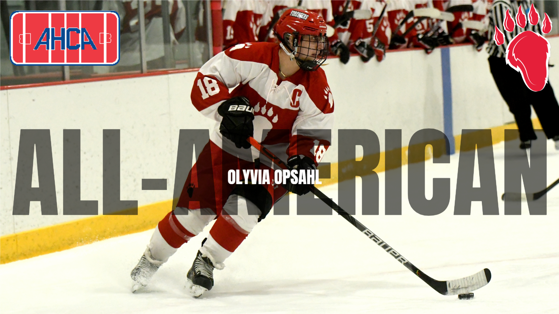Olyvia Opsahl Earns All-American Honors from AHCA