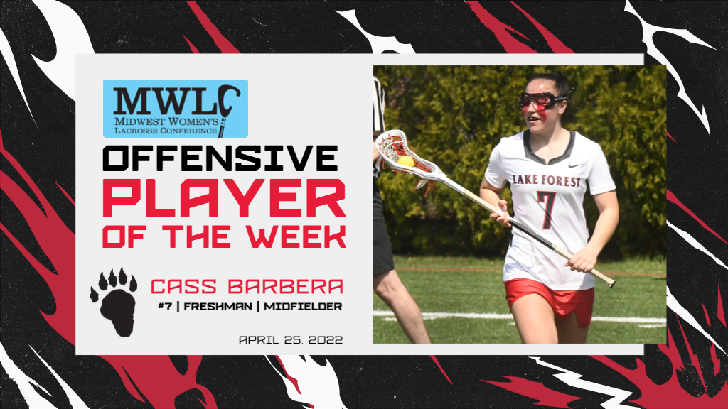 Cass Barbera Named MWLC Offensive Player of the Week