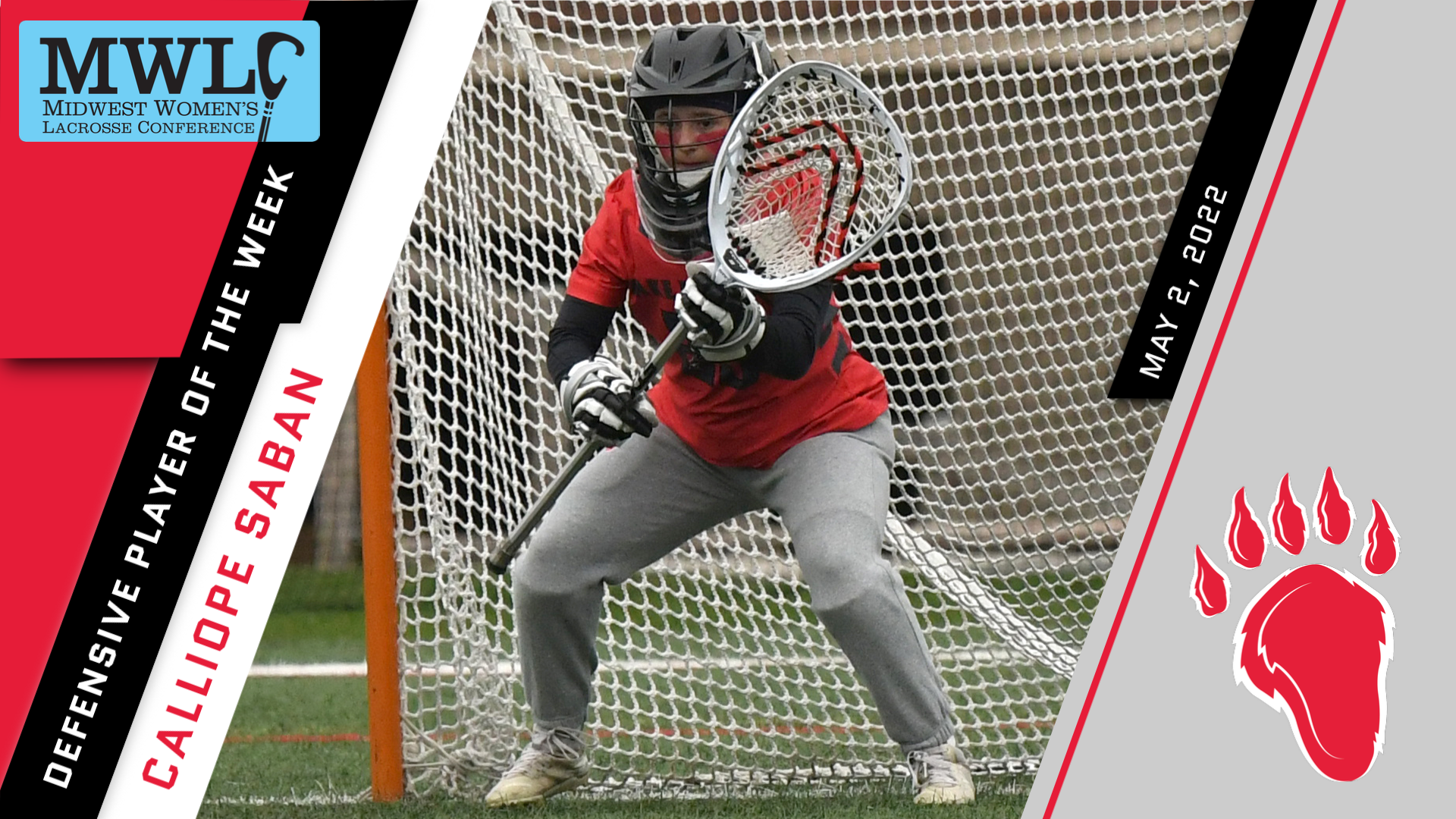 Calliope Saban Named MWLC Defensive Player of the Week