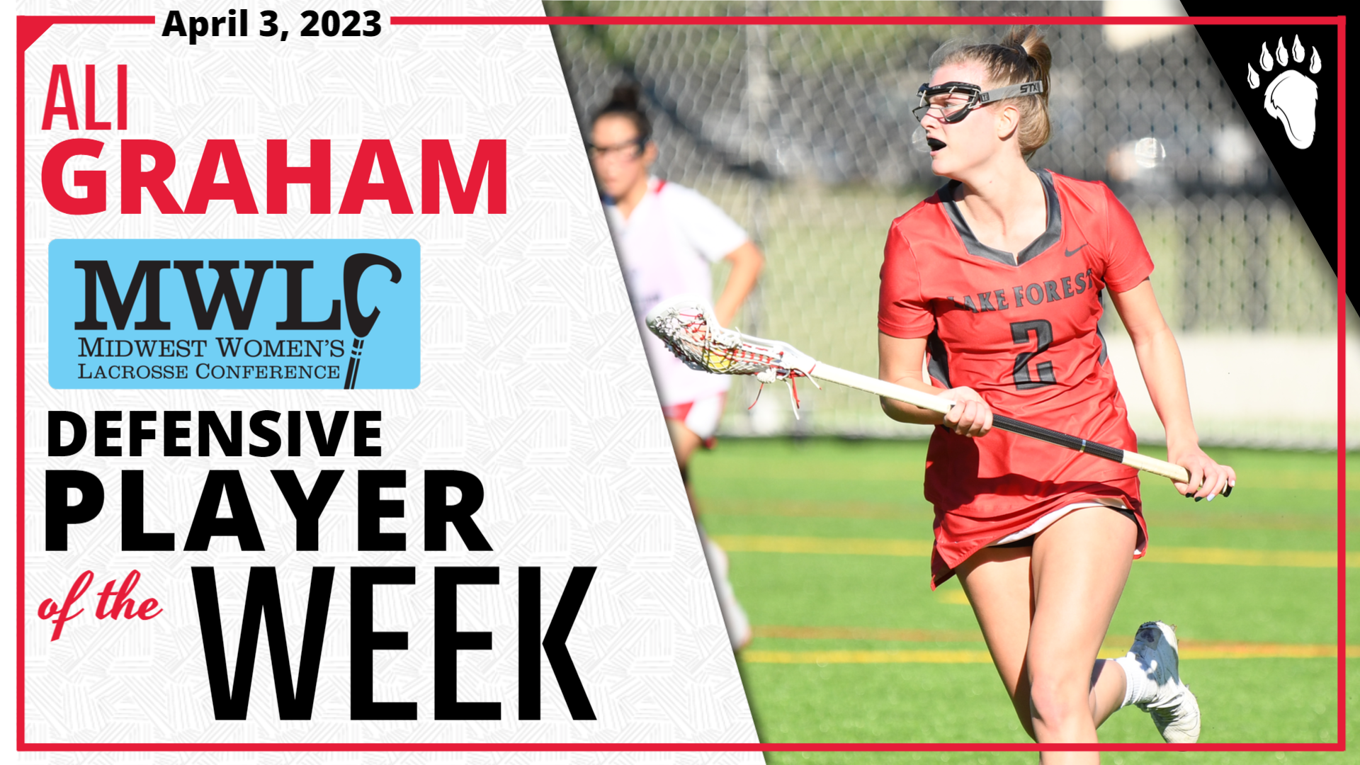 Ali Graham Named MWLC Defensive Player of the Week
