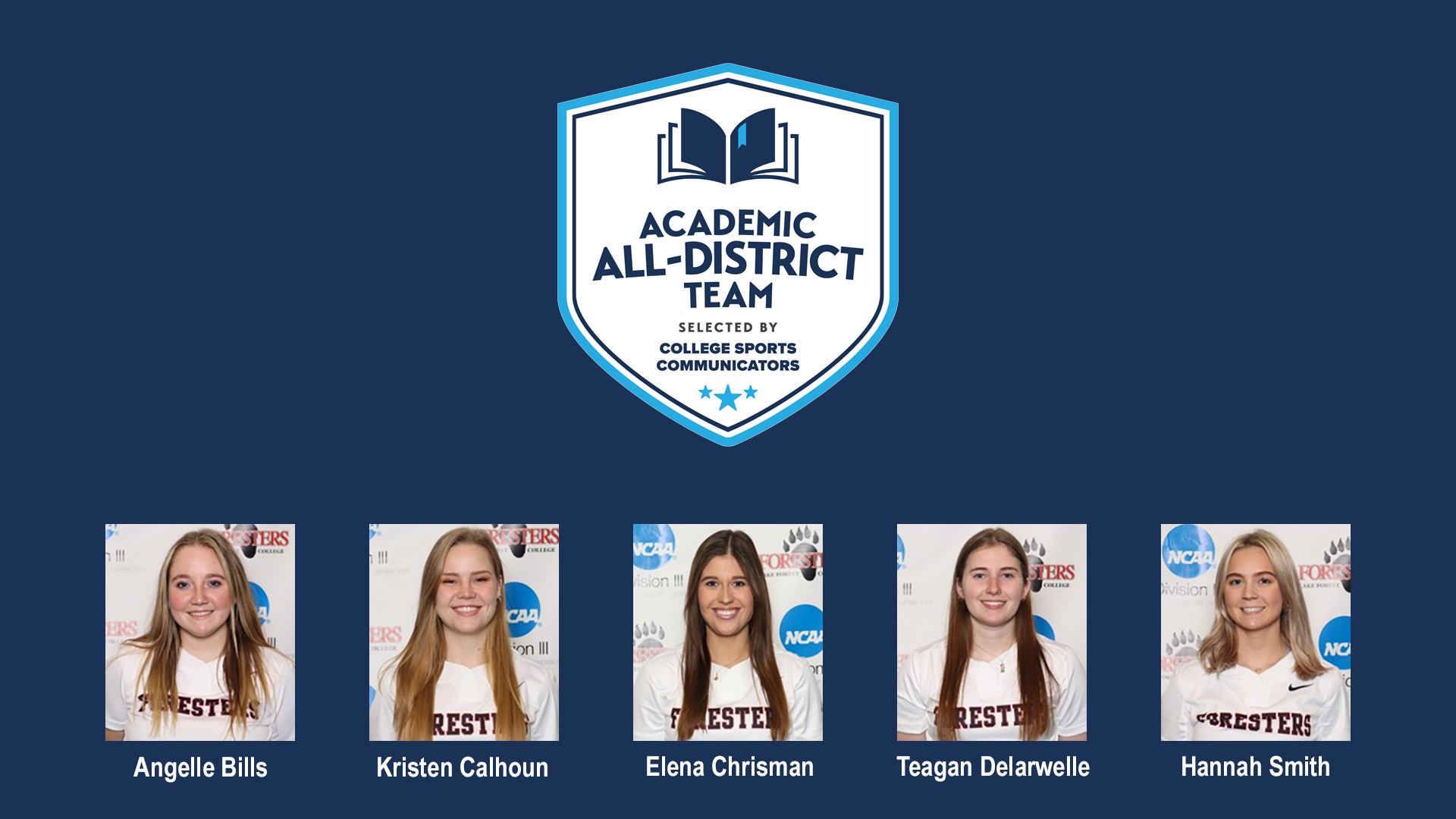 Five Lake Forest Players Receive Academic All-District® Accolades