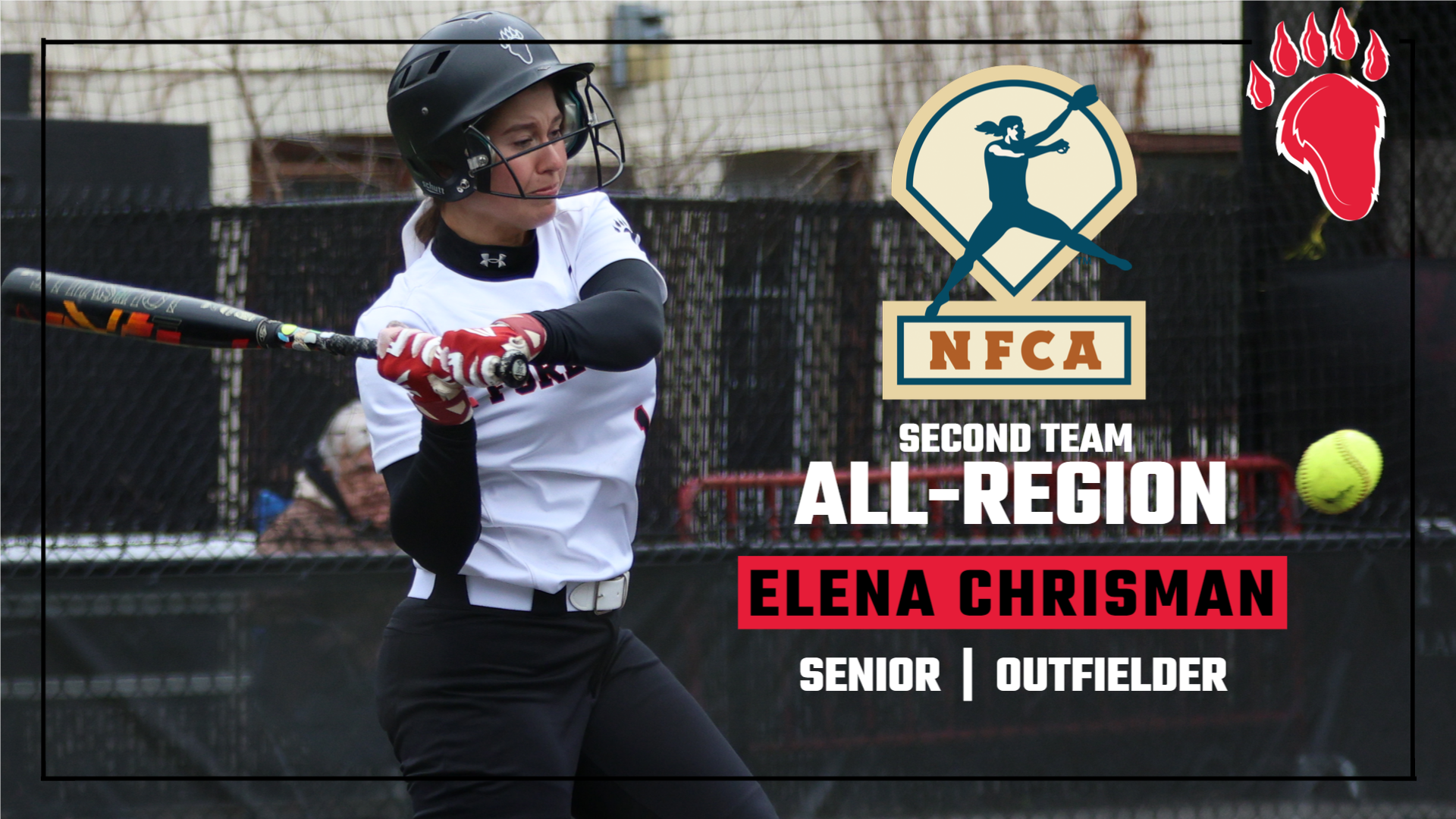 Elena Chrisman Earns All-Region Honors from NFCA